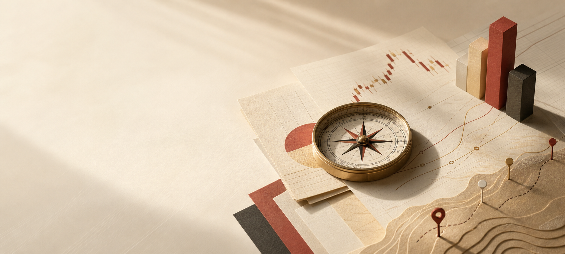 Strategy, markets and data illustration